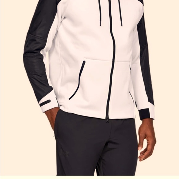 Under Armor UNSTOPPABLE Storm ColdGear® Swacket Men’s Size L NEW White/Black - Picture 2 of 10